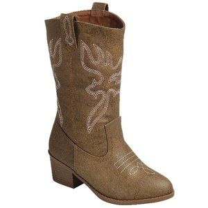 NWT New Tan Cowboy Mid-Calf Western Boots